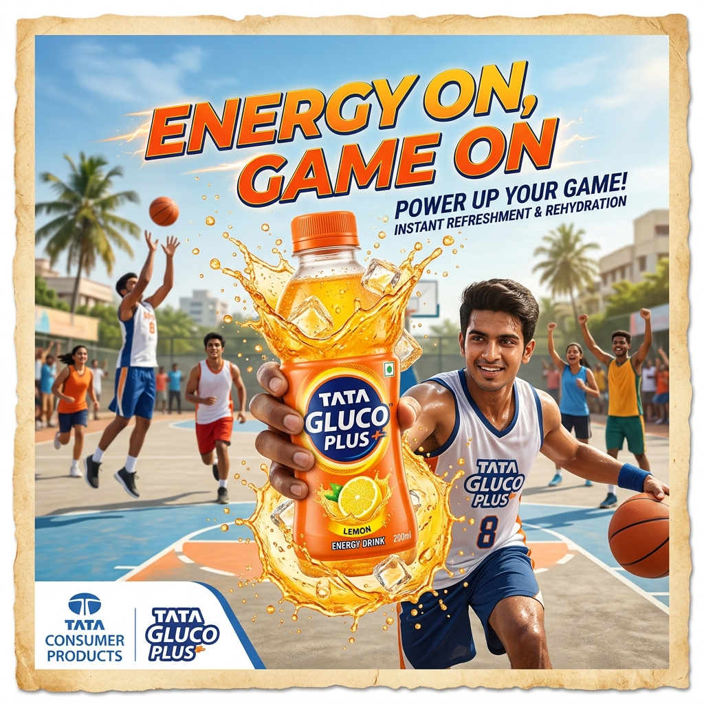 Tata Gluco Plus Energy On Campaign Graphic